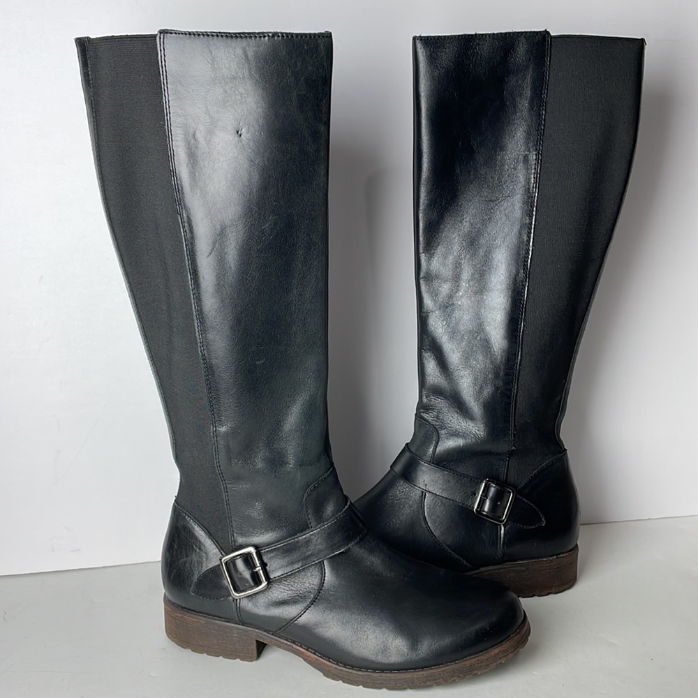 Kenneth Cole New York Jenny Black Tall Leather Boots